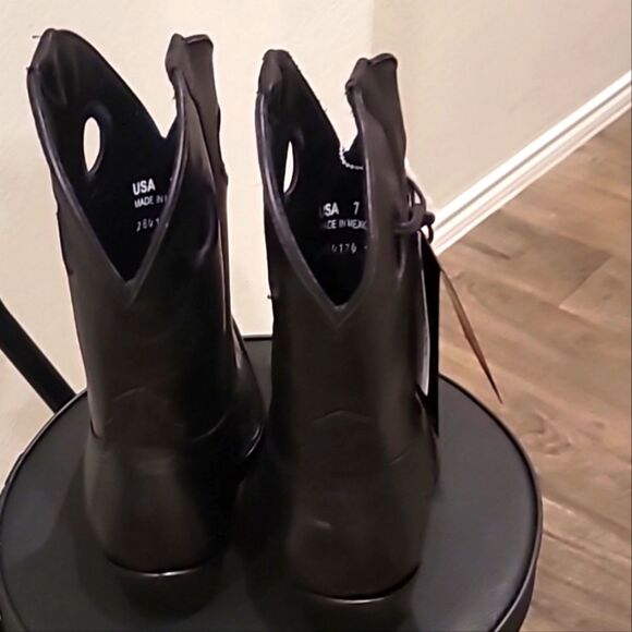 Black Star Matador Western Booties- Black - Picture 10 of 12